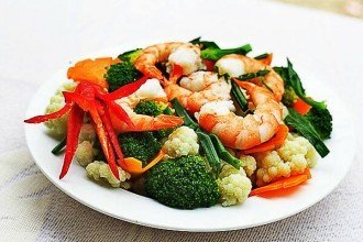 Tôm xào bông cải thơm ngon