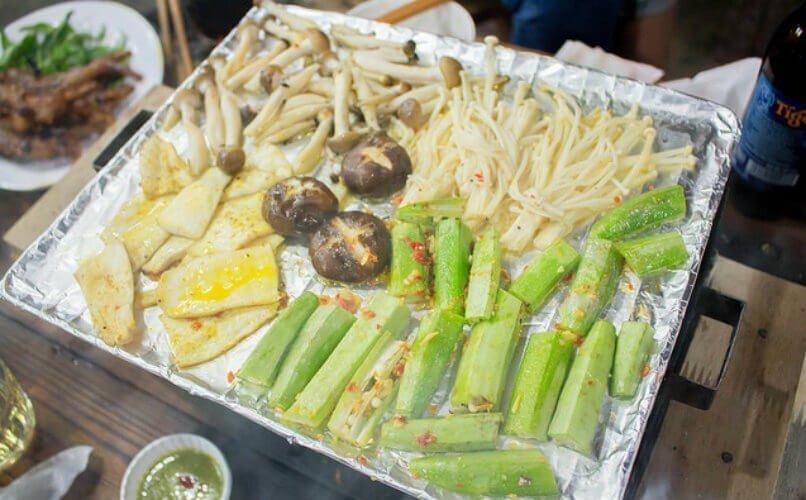 Nấm nướng tại Hỏa quán - YeuAmThuc.org