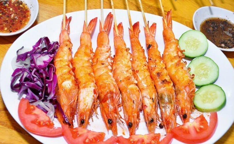 Tôm nướng muối ớt tại Bò nướng ngũ hành YeuAmThuc.org