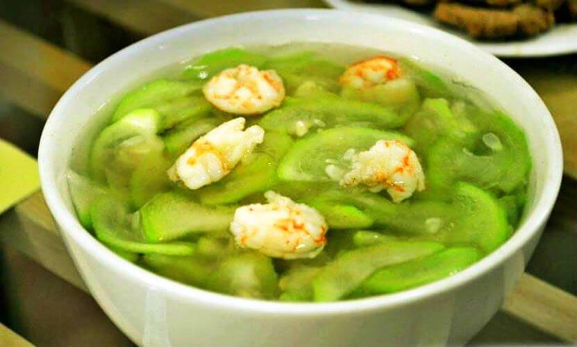 Canh mướp hương nấu tôm - YeuAmThuc.org