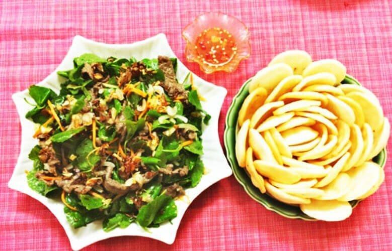 Gỏi rau má thịt bò - YeuAmThuc.org