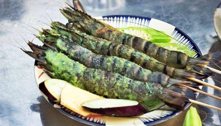 Tôm bạc nướng muối ớt tại Lâm Bô - YeuAmThuc.org