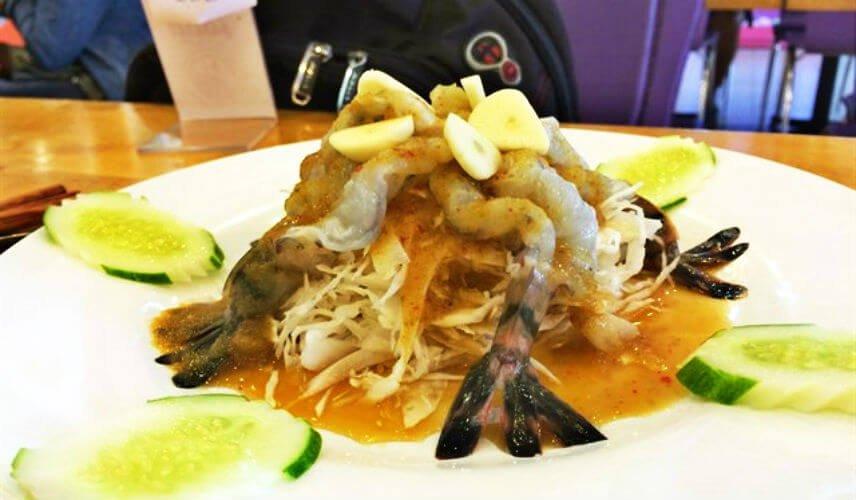 Tôm sống ngâm mắm tại Con voi vàng - Foodcourt - YeuAmThuc.org