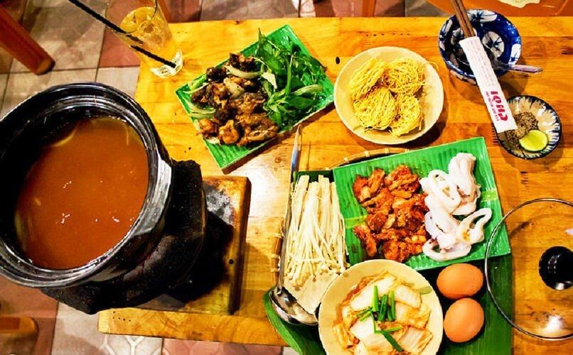Đồ ăn tại Chòi Quán - YeuAmThuc.org