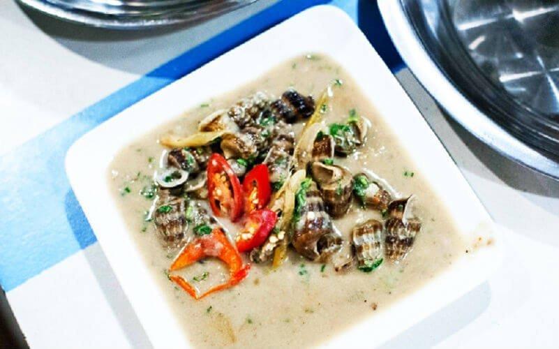 Ốc len xào dừa tại Ốc Vịnh Nhỏ - YeuAmThuc.org