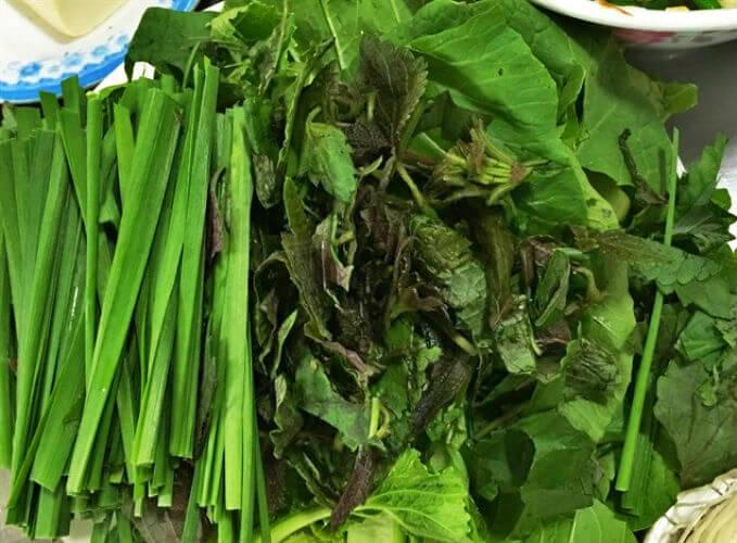 Rau tại Lẩu dê Lâm Ký - YeuAmThuc.org