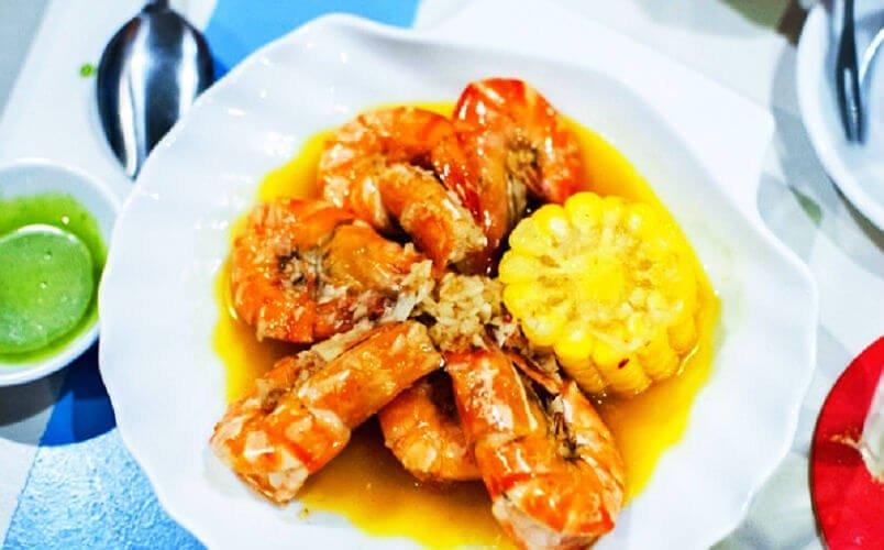 Tôm sốt cam tại Ốc Vịnh Nhỏ - YeuAmThuc.org