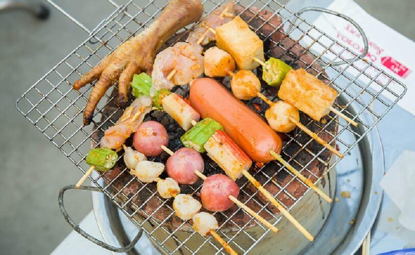 Xiên nướng các loại Hải sản nướng tại Yolo BBQ- YeuAmThuc.org