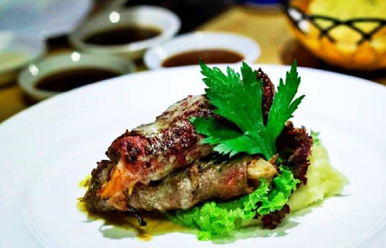 Bò cuốn phô mai tại Rosemary - YeuAmThuc.org