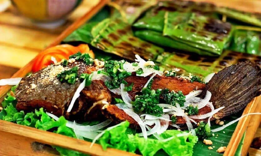 Cá lóc nướng lá chuối tại An nam quán - YeuAmThuc.org