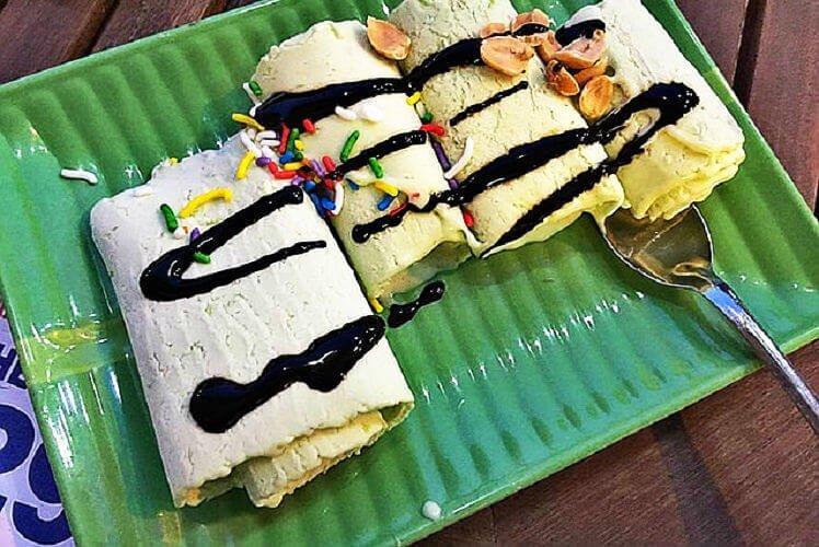 Kem trà xanh tại Kem Xào 142 - YeuAmThuc.org
