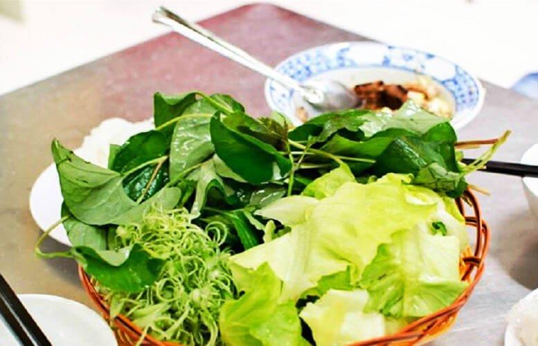 Rau tại Bún Chả Hồ Gươm - YeuAmThuc.org