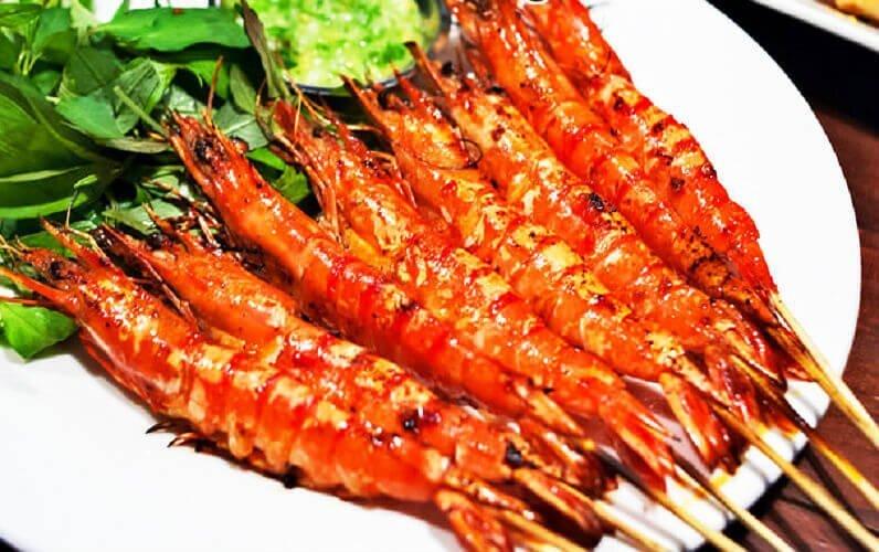 Tôm nướng muối ớt tại Gà Bay - YeuAmThuc.org